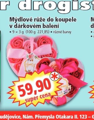 Mýdlové růže do koupele v dárkovém balení