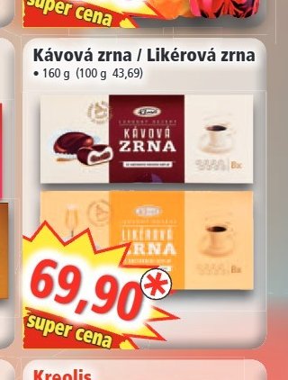 Kávová zrna / Likérová zrna