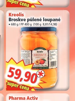 Kreolis Broskve půlené loupané