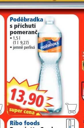 Poděbradka s příchutí pomeranč