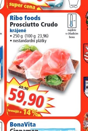 Ribo foods Prosciutto Crudo krájené