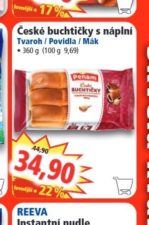 České buchtičky s náplní