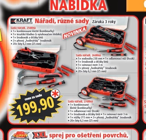 Sada nářadí, 26dílná