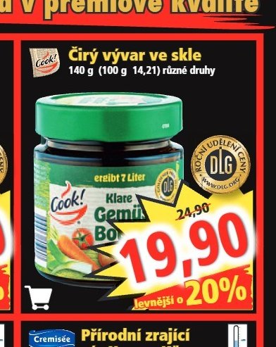 Čirý vývar ve skle