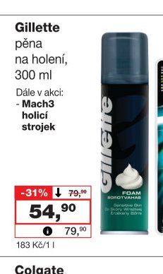 Gillette pěna na holení