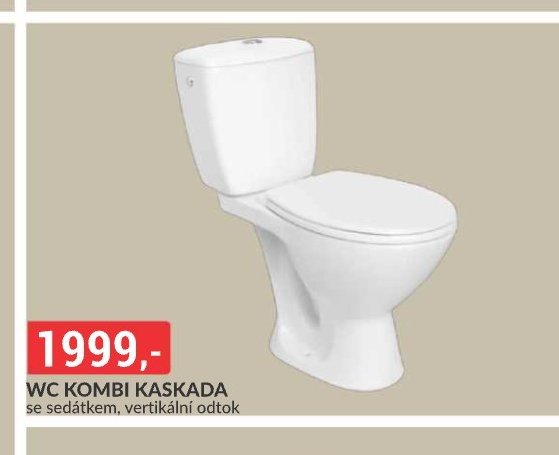 WC KOMBI KASKADA se sedátkem, vertikální odtok