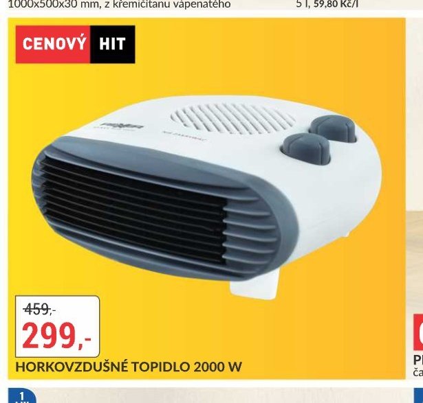 HORKOVZDUŠNÉ TOPIDLO 2000 W