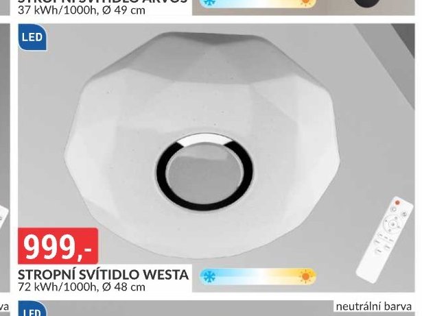 STROPNÍ SVÍTIDLO WESTA