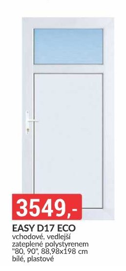 EASY D17 ECO vchodové, vedlejší zateplené polystyrenem 