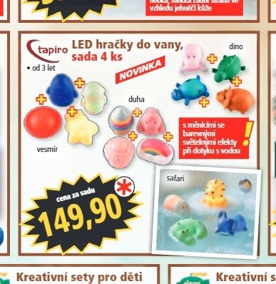 LED hračky do vany