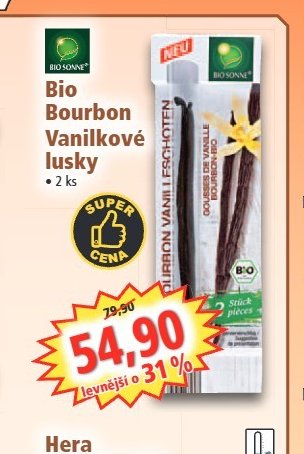 Bio Bourbon Vanilkové lusky