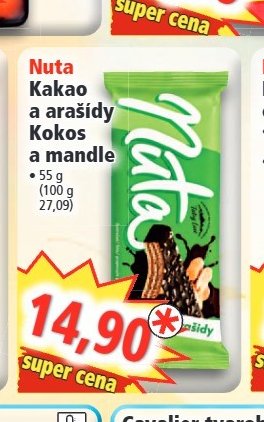 Nuta Kakao a arašídy Kokos a mandle
