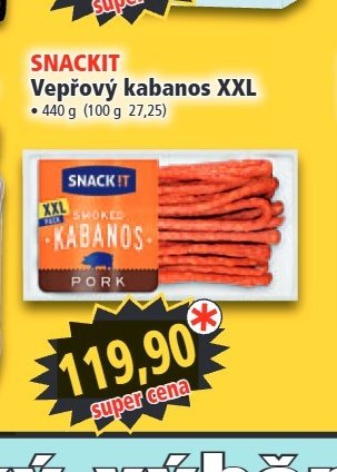 SNACKIT Vepřový kabanos XXL