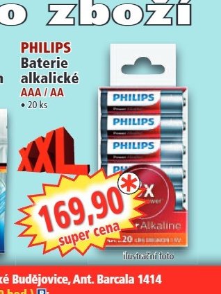 PHILIPS Baterie alkalické AAA / AA