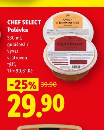 CHEF SELECT Polévka