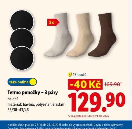 Termo ponožky – 3 páry