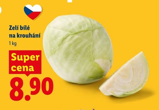 Zelí bílé na krouhání