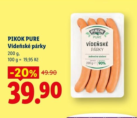 PIKOK PURE Vídeňské párky