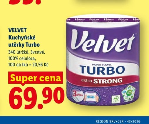 VELVET Kuchyňské utěrky Turbo