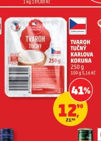 Tvaroh tučný Karlova Koruna