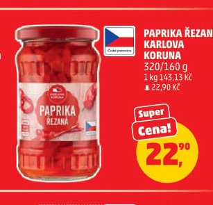 PAPRIKA ŘEZANÁ KARLOVA KORUNA
