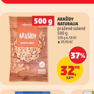 ARAŠÍDY NATURALIA pražené solené 500 g