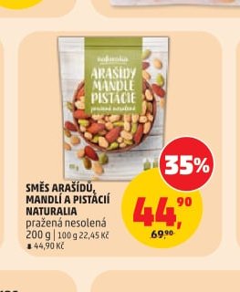 SMĚS ARAŠÍDŮ, MANDLÍ A PISTÁCIÍ NATURALIA 200 g