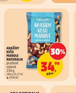 ARAŠÍDY KEŠU MANDLE NATURALIA 150 g