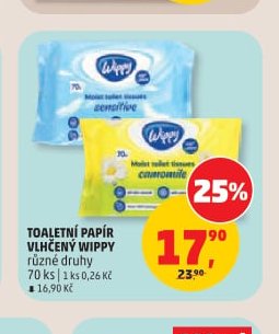 Toaletní papír vlhčený Wippy 70 ks