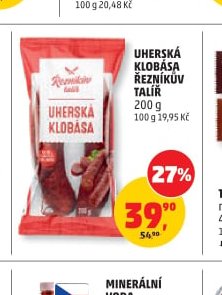 UHERSKÁ KLOBÁSA ŘEZNÍKŮV TALÍŘ