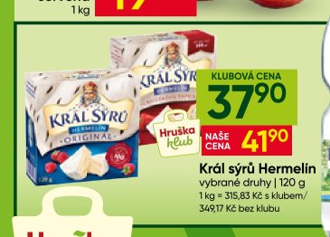 Král sýrů Hermelín