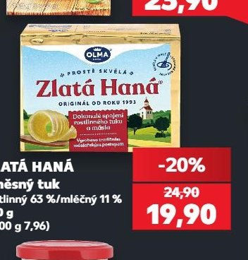ZLATÁ HANÁ Směsný tuk 250 g