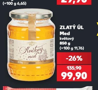 ZLATÝ ÚL Med květový 850 g
