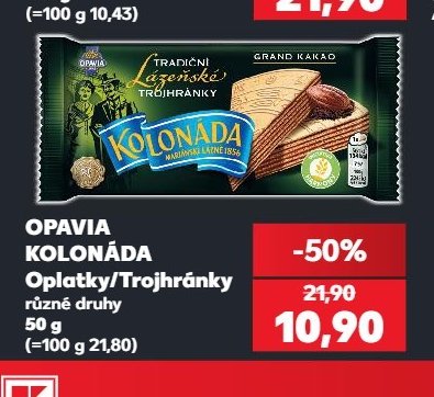 OPAVIA KOLONÁDA Oplatky/Trojhránky 50 g