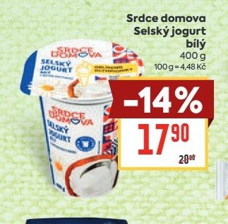 Srdce domova Selský jogurt bílý