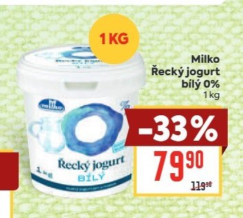 Milko Řecký jogurt bílý 0%