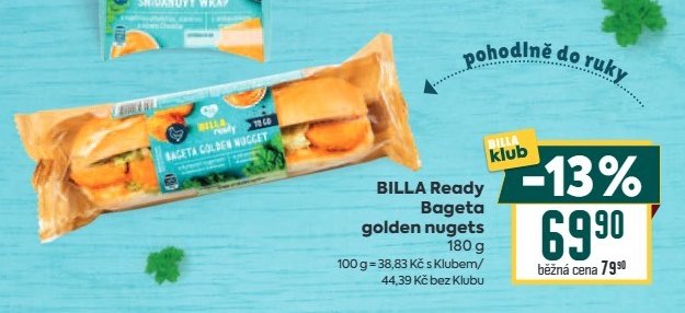 BILLA Ready Bageta golden nugets 180 g