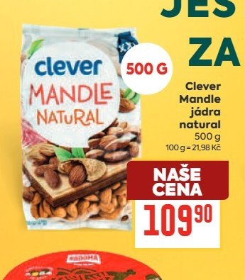 Clever Mandle jádra natural 500 g
