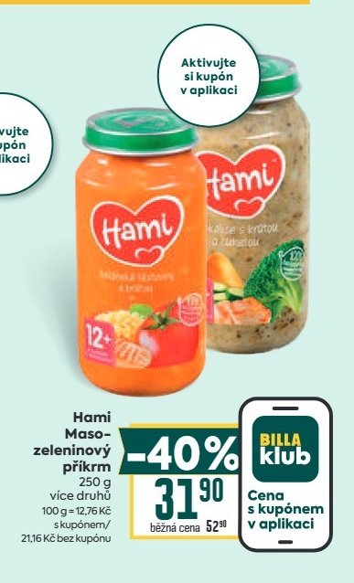 Hami Maso-zeleninový příkrm 250 g