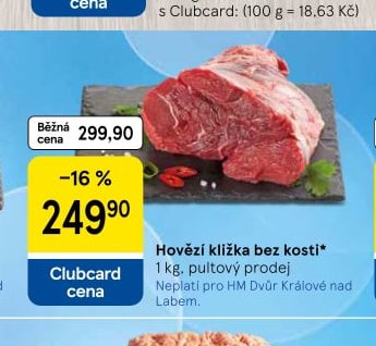 Hovězí kližka bez kosti