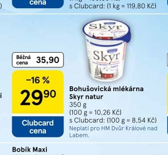 Bohušovická mlékárna Skyr natur