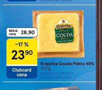 Krajanka Gouda Plátky 48% 100 g