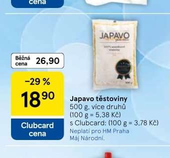 Japavo těstoviny