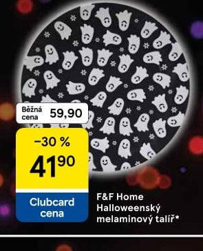 F&F Home Halloweenský melaminový talíř*
