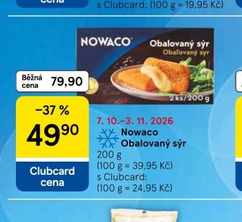 Nowaco Obalovaný sýr 200 g
