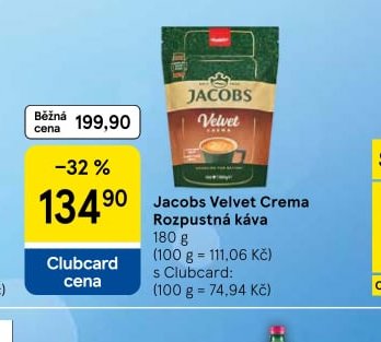 Jacobs Velvet Crema rozpustná káva