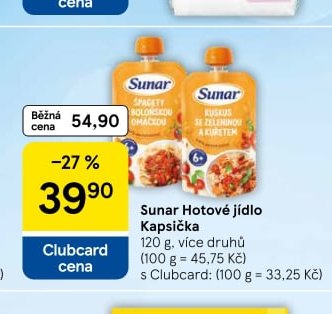 Sunar Hotové jídlo