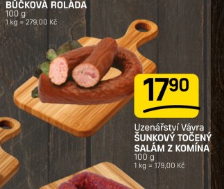 Uzenářství Vávra Šunkový točený salám z komína
