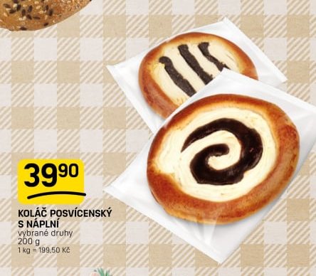 KOLÁČ POSVÍCENSKÝ S NÁPLNÍ