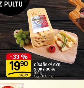 Císařský sýr s oky 30%